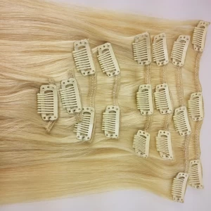 An tSín Double Drawn  Remy Cheap 100% Human Hair Clip In Hair Extension déantóir