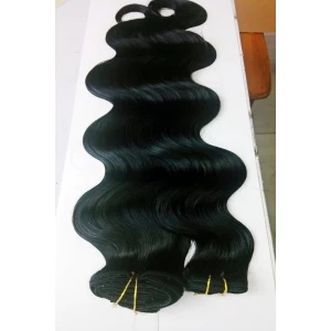 China Double Drawn Very Thick Remy Hair remy 160g clip in human hair extensions manufacturer