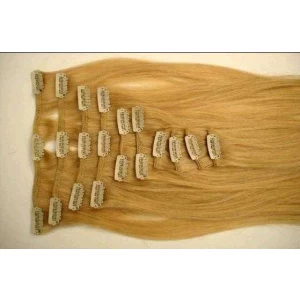 An tSín Double Weft 2016 Ali Trade Assurance Cuticles Remy Hair Tangle Free Factory Price Full Head Clip In Hair Extensions Free Sample déantóir