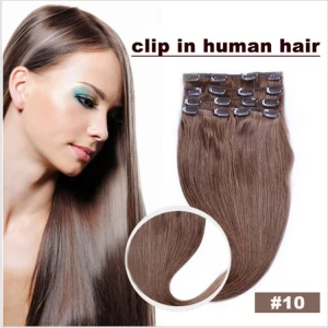 中国 Double Weft Clip In Human Hair Extensions 100% Human Hair,ADouble Weft Clip In Human Hair Extensions 100% Human Hair,ALL COLOURS 制造商