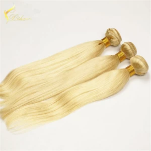 China Double Weft Machine Make Full cuticles Cambodian Silky Straight hair blonde 613 color hair weft fabricante