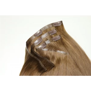 An tSín Double drawn Clip in human hair extensions 200g 10pcs with 22clips full head clip in remy hair extension déantóir