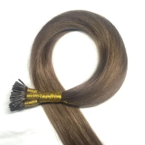 Китай Double drawn blonde virgin hair pre bond i tip hair extensions wholesale производителя
