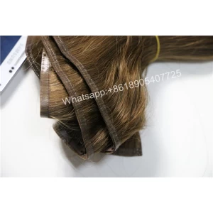An tSín Double drawn cheap 100% human hair blonde hair clip in hair extension déantóir