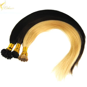 China Double drawn prebonded hair extension remy curly pre bonded hair extension Hersteller
