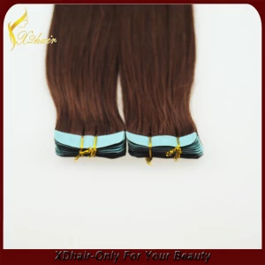中国 Double drawn remy wholesale  tape in hair extentions 制造商