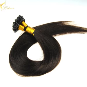 中国 Double drawn stick tip indian remy pre bonded hair extension 制造商
