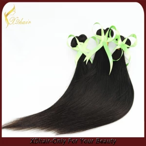 Chine Double drawn top grade low price human hair wave/weft extension fabricant