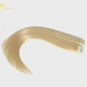 China Double weft full cuticle wholesale strong tape hair fabricante