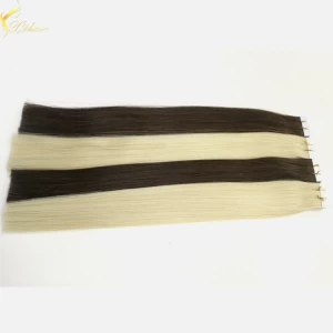 China Double weft full cuticle wholesale tape hair extensions remy 40pcs fabricante