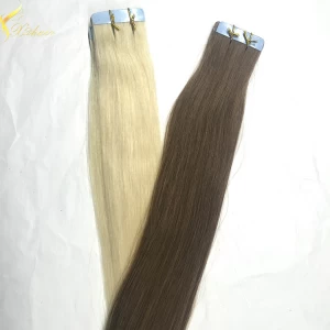 中国 Double weft full cuticle wholesale tape hair extensions with balayage effect colors 制造商