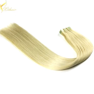 China Double weft full cuticle wholesale tape in virgin hair extensions fabricante