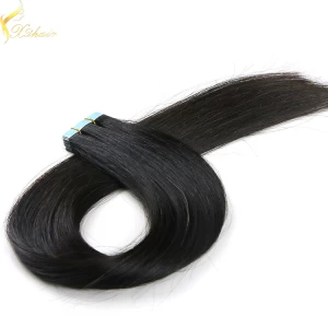 中国 Double weft full cuticle wholesale virgin 2.5g tape in hair extensions russian メーカー
