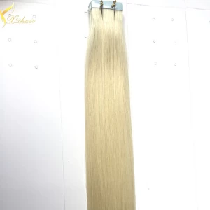 China Double weft full cuticle wholesale virgin human tape in extentions manufacturer