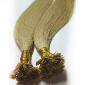 An tSín European human hair extension flat tip hair 1g strand cheap price hair in factory déantóir