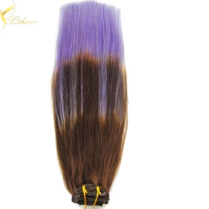 Китай Exquisite different weight 100g 120g 160g 220g 260g 100% brazilian hair clip in hair extensions  20" производителя