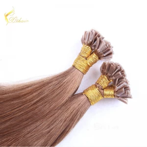 porcelana Factory Directly Wholesale Double Drawn Human Hair 1g nail tip double drawn hair fabricante