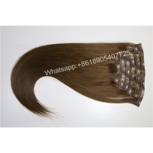 Китай Factory Price European Skin Weft Virgin Hair clip in Hair Blonde to White Mixed Color Straight Hair Extension Discount производителя