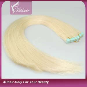 porcelana Factory Wholesale 6a Grade Virgin 100% Human Hair Straight Tape Hair Extensions fabricante