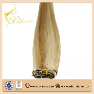 China Factory Wholesale Pure Indian Remy Virgin Human Hair Weft fabricante