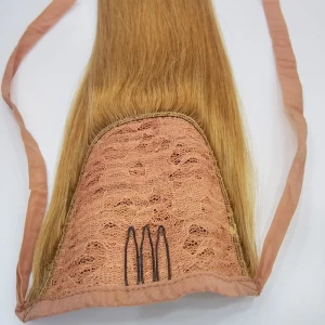 An tSín Factory price 6A grade virgin brazilian human hair ponytail extension déantóir