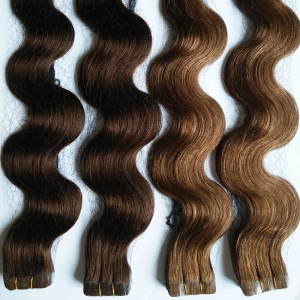 中国 ピース毛あたりの工場価格7Aグレードバージンレミー人間の髪の毛の拡張スキン横糸0.5グラム、3グラム メーカー