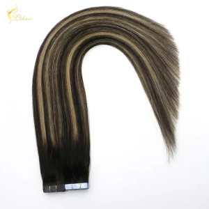 Cina Factory price shining unprocessed virgin brazilian straight tape hair extension produttore