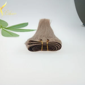 China Factory price wholesale pure indian remy virgin human hair weft 100% natural virgin indian remy temple hair for cheap fabricante