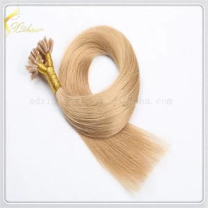 porcelana Factory wholesale human Remy Virgin Hair U Tip 100 keratin tip human hair extension fabricante