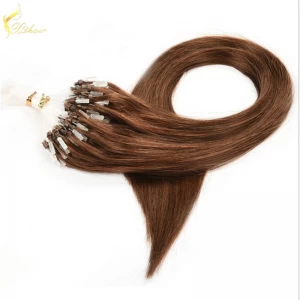 Cina Fashion Hair Dark Color Loop Micro Ring Beads Tipped Remy Human Hair Extensions produttore
