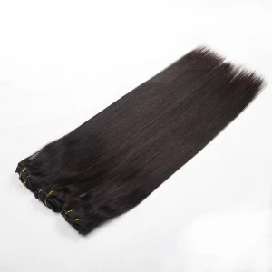 China Fashion hair show wholesale human hair extension weft natural black hair fabricante