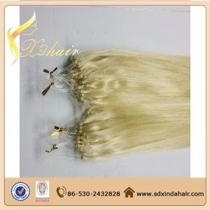 An tSín Fast delivery brazilian remy micro ring hair extensions déantóir