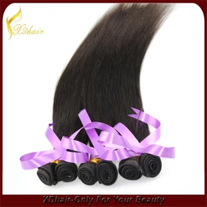 An tSín Fast delivery wholesale top grade 100% Brazilian virgin remy human hair weft double drawn double weft silky straight wave hair weave déantóir