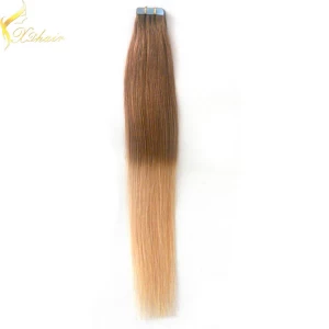 中国 Fast ship large stock double drawn remy tape in hair extensions grade 8a 制造商