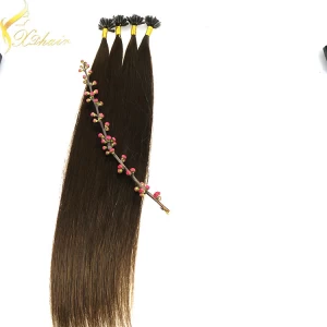 Cina First selling human hair direct factory top quality 100 cheap remy u tip hair extension wholesale produttore