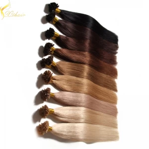 An tSín First selling human hair direct factory top quality u tip hair russian hair 0.5 g strands déantóir