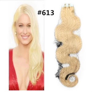 中国 For Women No Tangle And Shedding Body Wave Brazilian Hair Skin Weft Tape Remy Hair Extension 制造商