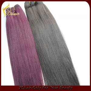 中国 For black woman silly  remy virgin human hair weft straight  Hair Weave 制造商