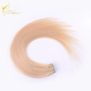 porcelana Full Cuticle Unprocessed Cheap Peruvian Straight Wavy Virgin Tape In Human Hair Extensions fabricante