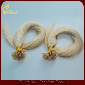 中国 Full cuticle free shipping hair extensions 18 20 22 inch brazilian flat tip hair extension 制造商