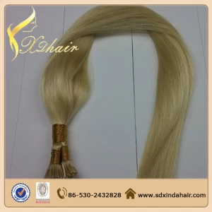 中国 Fusion Keratin Virgin Double Drawn i tip hair extensions 制造商