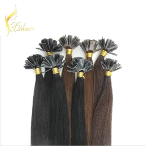 中国 Fusion pre-bounded keratin tip hair Flat tip hair extensions 100% virgin remy brazilian human hair extension メーカー