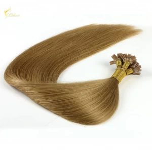 China Good Feedback 100 keratin Flat tip human hair extension fabricante