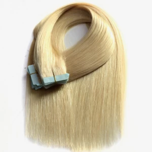 China Good Feedback Full Cuticle 8A Grade Straight Wholesale 2.5g Tape Hair blonde fabricante