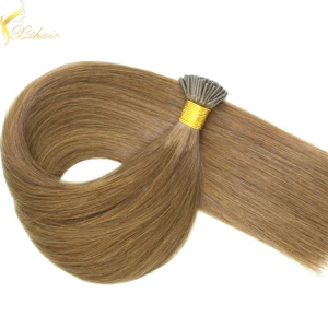 China Good Feedback Keratin Fusion Double Drawn Virgin Remy I Tip Blue Extensions fabricante