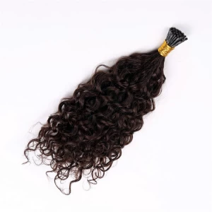 An tSín Good Quality Indian Hair i tip hair extensions kinky curly déantóir