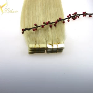 An tSín Grade 6a double drawn tape hair extensions 100% brazilian human hair stick tape hair extension déantóir