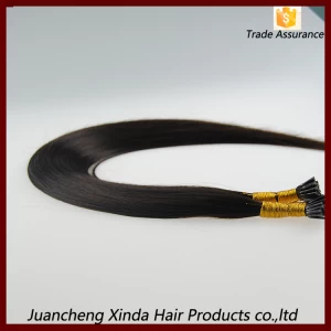 China Grade 7A factory supplier 100% human hair keratin hair i tip curly hair extensions fabricante
