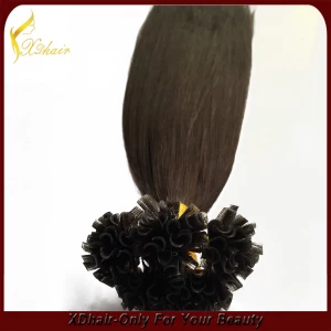 中国 グレードAAAAAA最高品質の卸売レミーuはケラチン人間の髪の毛の拡張子を傾ける メーカー