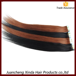 porcelana Grade6A extensión del pelo cinta lisa venta caliente en el mercado del cabello adhesiva de doble cara pelo de la cinta fabricante
